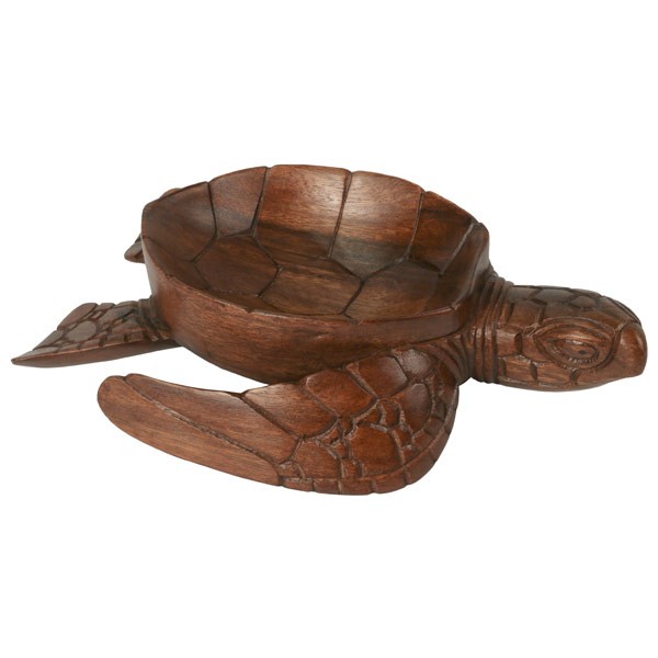 Wooden Turtle Walking Bowl 25Cm - Click Image to Close